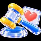 Glass illustration of a gavel