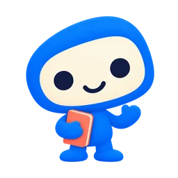 Mobli, the blue fundraising buddy, ready with a notebook