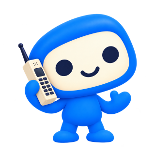 Mobli holding a retro mobile phone